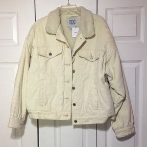 Urban Outfitters Faux Fur Collar Corduroy Jacket